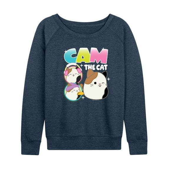 Squishmallows - Cam The Cat - Women's French Terry Long Sleeve Pullover