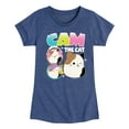thumbnail image 1 of Squishmallows - Cam The Cat - Youth Girls Short Sleeve T-Shirt, 1 of 4