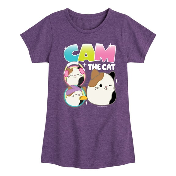 Squishmallows - Cam The Cat - Youth Girls Short Sleeve T-Shirt