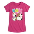 thumbnail image 1 of Squishmallows - Cam The Cat - Youth Girls Short Sleeve T-Shirt, 1 of 4