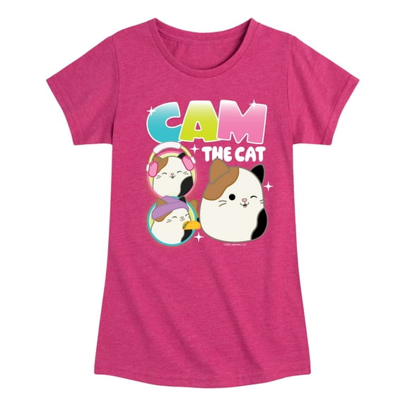Squishmallows - Cam The Cat - Youth Girls Short Sleeve T-Shirt