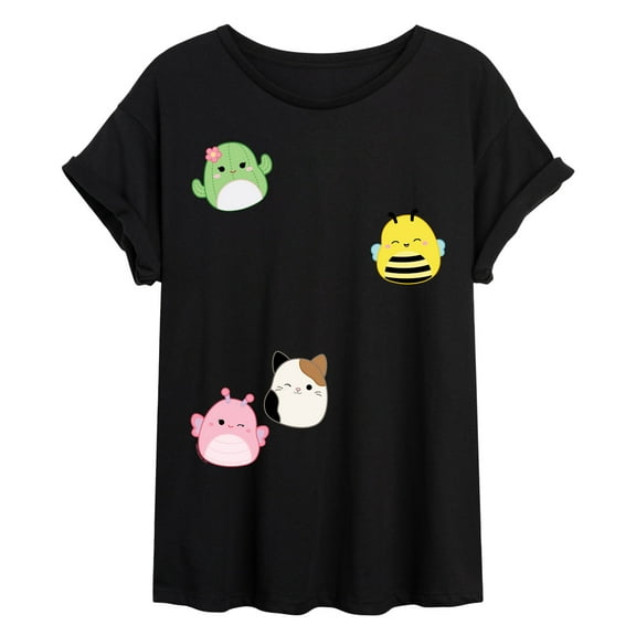 Squishmallows - Cat, Cactus, Bee, Butterfly- Womens Oversized Graphic T-Shirt