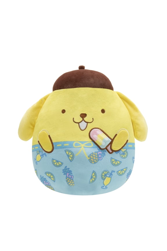Child's 10 inch Sanrio Ocean Party Series Yellow Plush Pompompurin Beach)