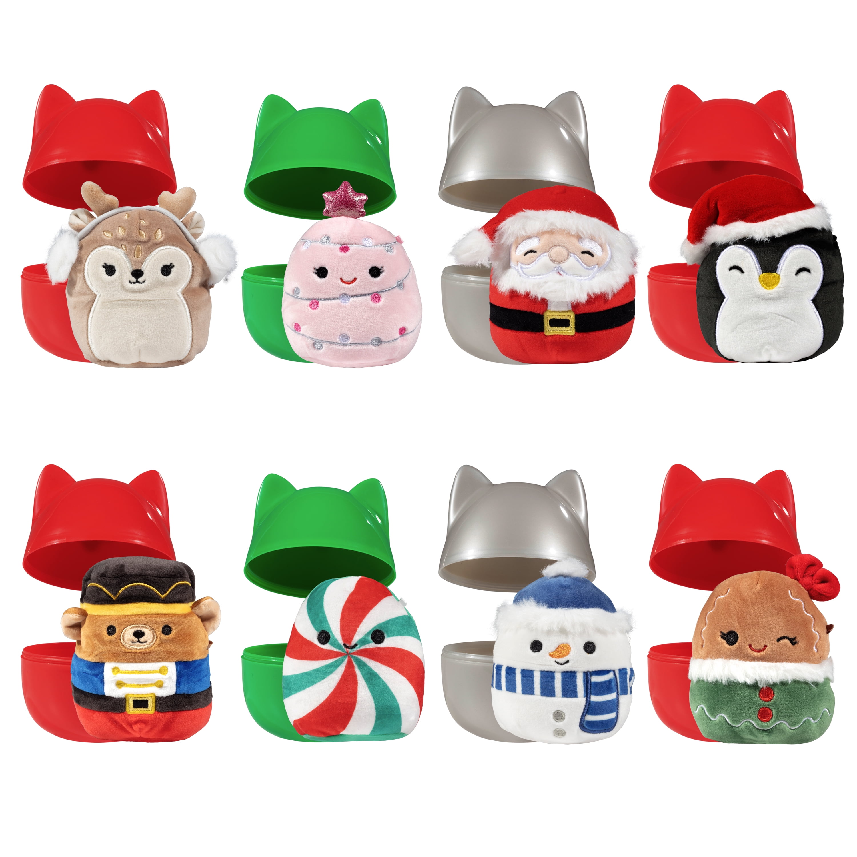 Squishmallow Winter Holiday 8 Pack 4 Inch Plush Ornament Set Collection  2023 New