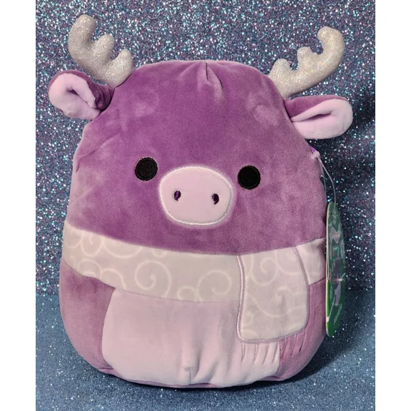 Squishmallows Christmas Squad Markina the Purple Moose 7" NWT First To Market