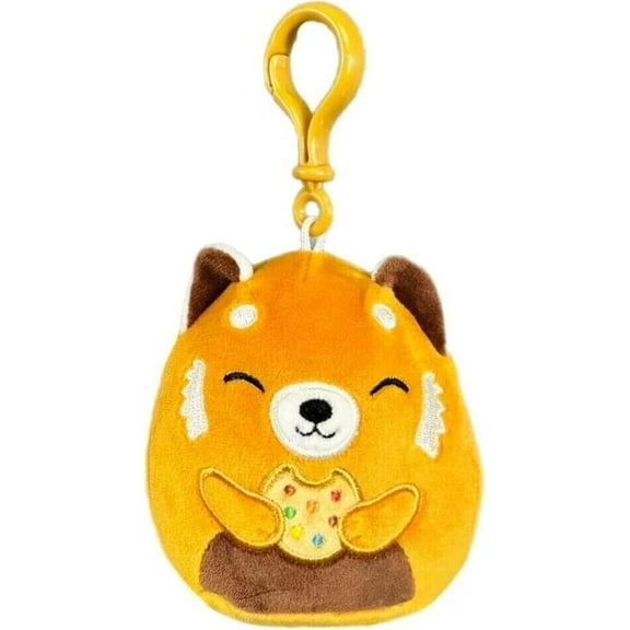Squishmallows Clip-on Seth the Red Panda with Cookie 3.5"