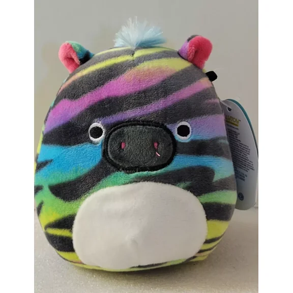 Squishmallows Color Crew Bright Squad Safiyah the Rainbow Ombre Zebra 5" NWT