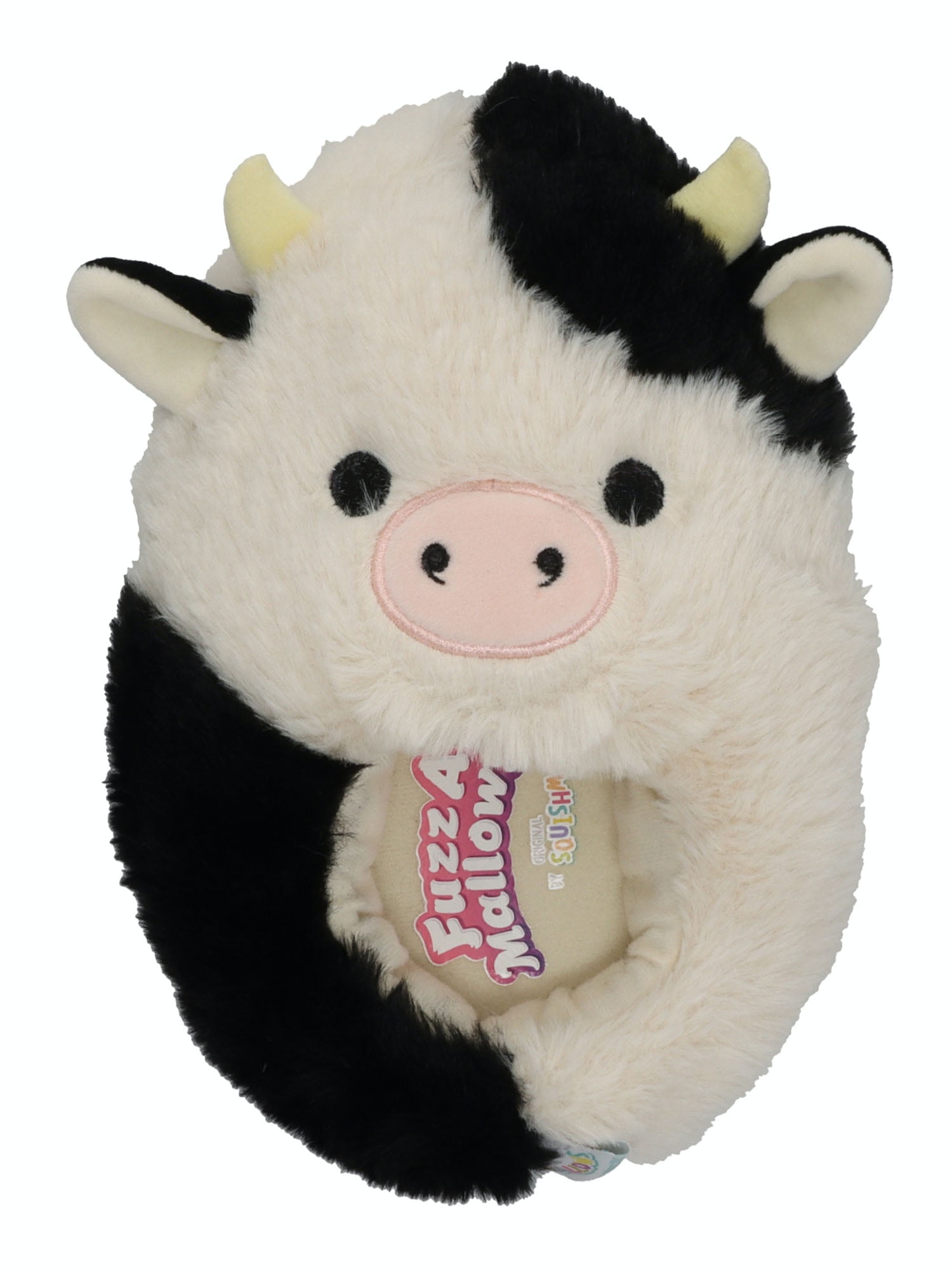 Squishmallows Connor the Cow Black and Cream Step-in Slippers, Youth 13-5 - Walmart.com