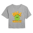 thumbnail image 1 of Squishmallows - Dill With It Charles Pickle - Juniors Cropped Short Sleeve Graphic T-Shirt, 1 of 4