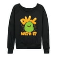 thumbnail image 1 of Squishmallows - Dill With It Charles Pickle - Women's French Terry Long Sleeve Pullover, 1 of 4