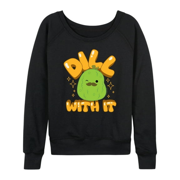 Squishmallows - Dill With It Charles Pickle - Women's French Terry Long Sleeve Pullover