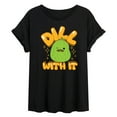 thumbnail image 1 of Squishmallows - Dill With It Charles Pickle - Womens Oversized Graphic T-Shirt, 1 of 4