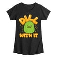 thumbnail image 1 of Squishmallows - Dill With It Charles Pickle - Youth Girls Short Sleeve T-Shirt, 1 of 4