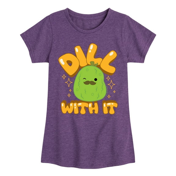 Squishmallows - Dill With It Charles Pickle - Youth Girls Short Sleeve T-Shirt