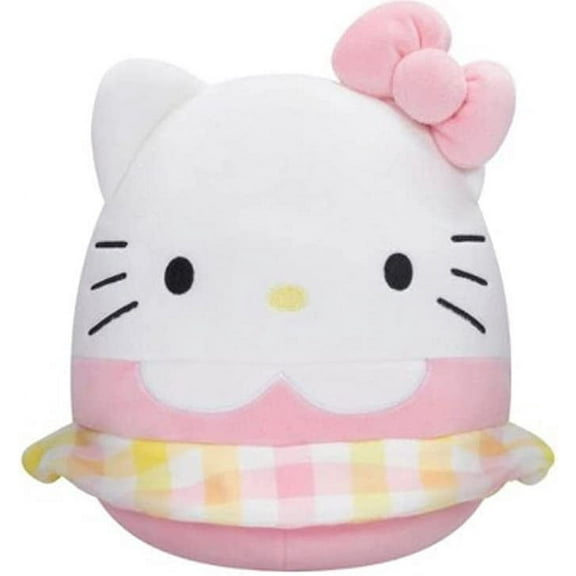 Squishmallows Easter Hello Kitty with Plaid Outfit 8" Official Kellytoys Stuffed Plush Toy Animal