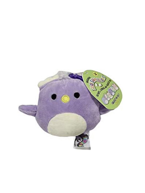 Backpack Clip Ons Plush Pillow (Elina The Purple Peacock) 3.5 Inch Plush