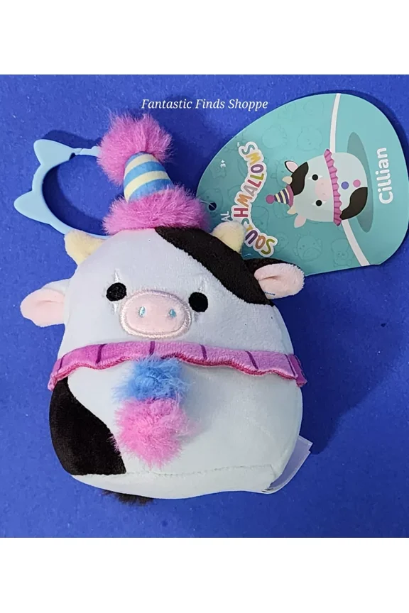 Epic Collection Cillian the Clown Cow 3" Clip-On Keychain NWT