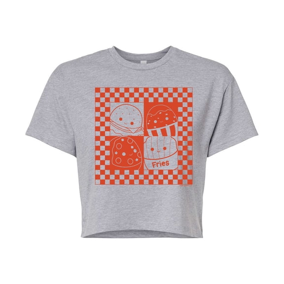 Squishmallows - Fast Food - Juniors Cropped Short Sleeve Graphic T-Shirt