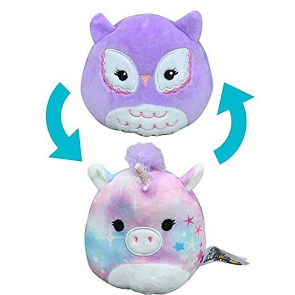 Squishmallows Flipamallows Nebula the Unicorn / Miranda the Owl 5 Inch Plush