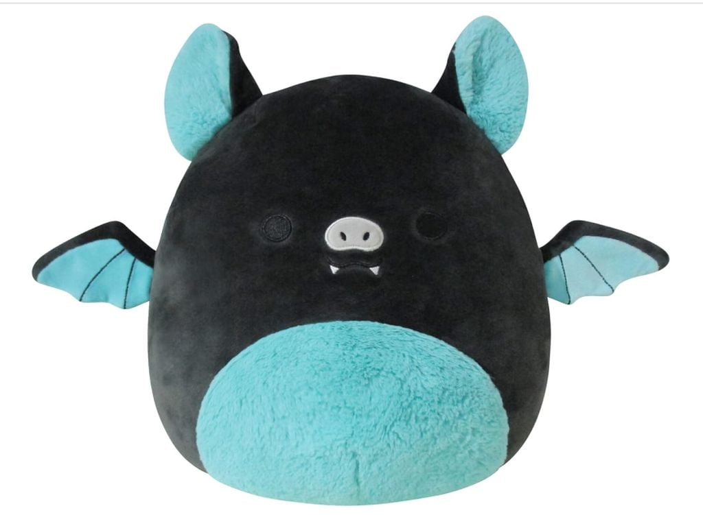 Squishmallows Fruit Bat Aldous Stuffed Animals and Plush Toys, Teal and Black