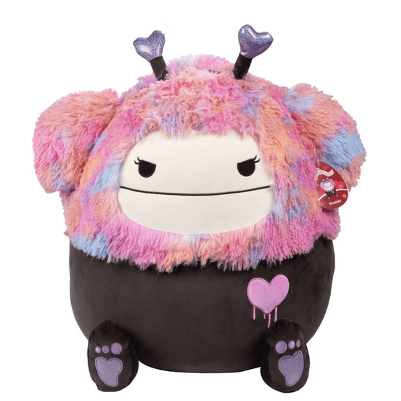 Squishmallows Frumpy The Valentine's Day Bigfoot With Pink Heart And Headband, 12 Inch