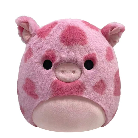 Squishmallows FuzzAMallow Official 12 inch Gwendle the Pink Spotted Pig  - Child's Ultra Soft Plush Toy