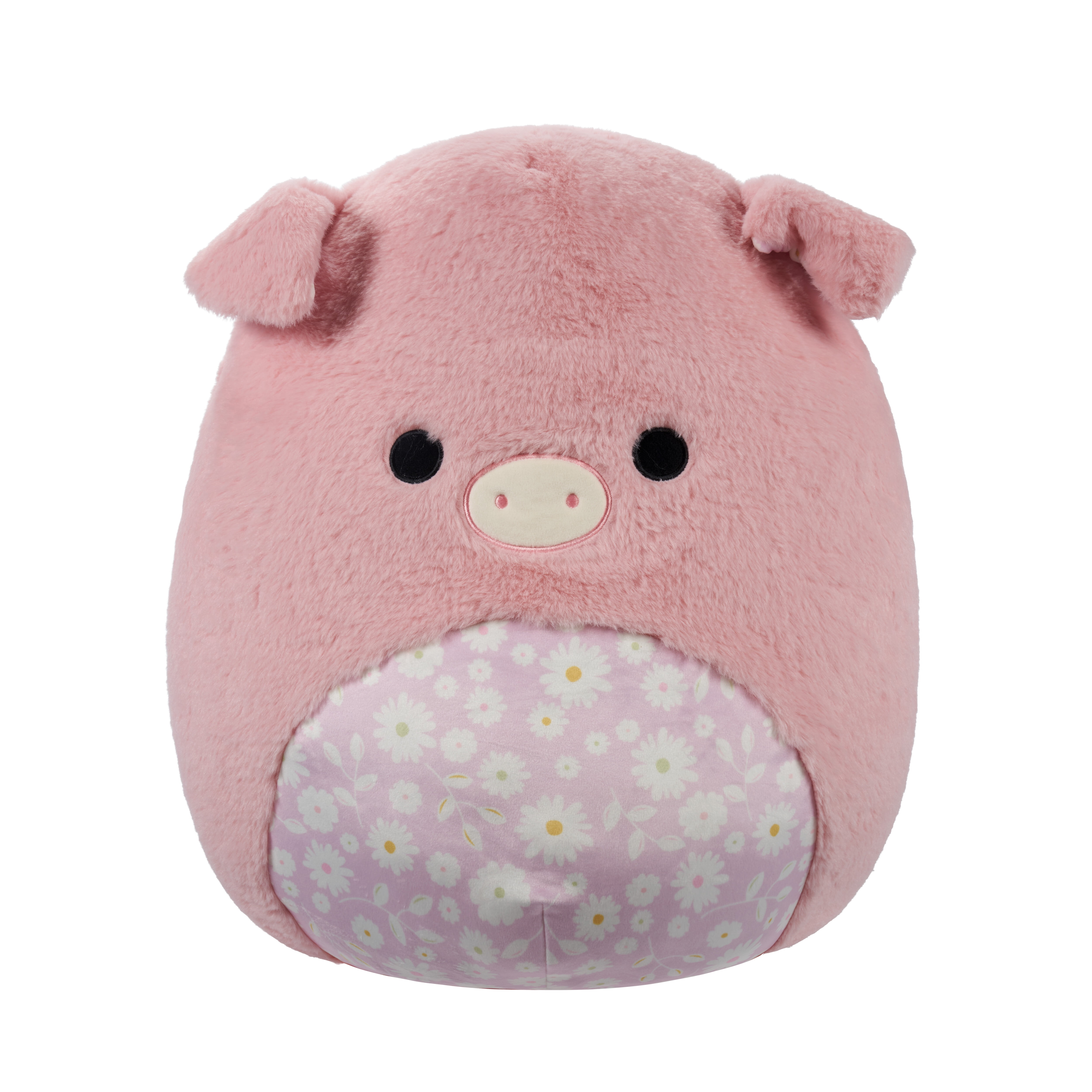 Squishmallows Fuzzamallow 12” Peter The Pink Pig With Floral