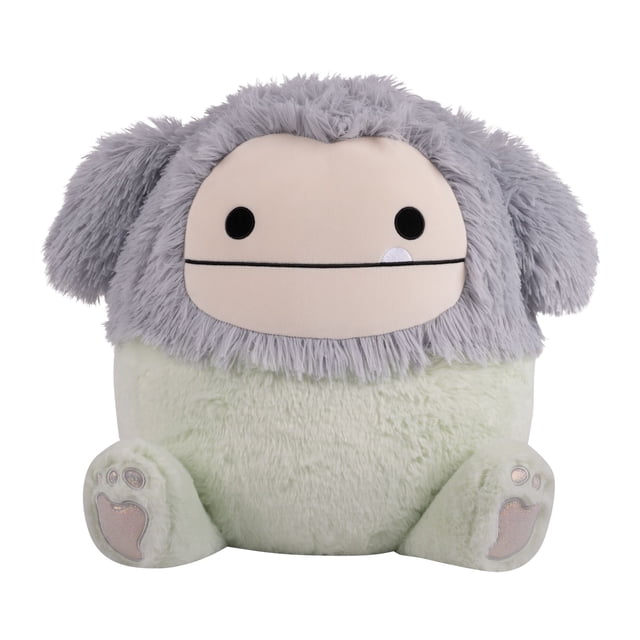 Squishmallows FuzzAMallow Official 16 inch Evita the Grey Bigfoot With Gold Glitter Feet - Child's Ultra Soft Plush Toy