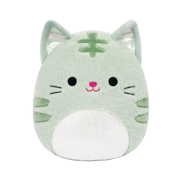 Squishmallows FuzzAMallow Official 5 inch Chase the Light Green Tabby Cat - Child's Ultra Soft Plush Toy