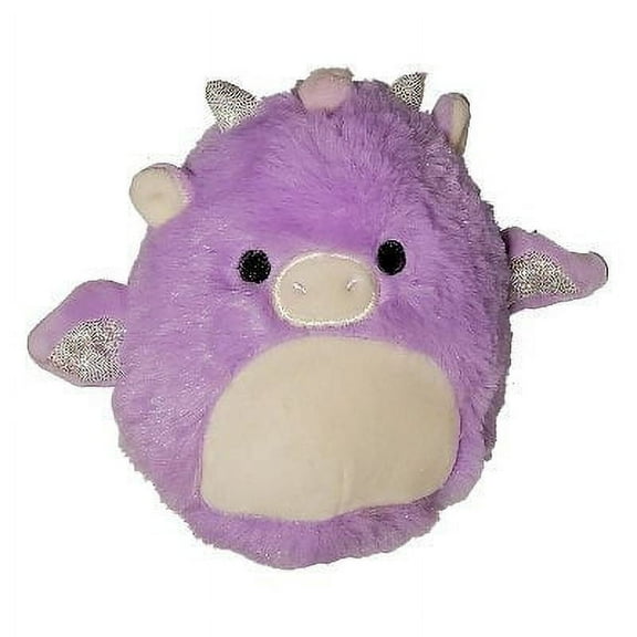 Squishmallows FuzzAMallows Original 5 Inch Dina the Purple Dragon Ultra Soft Plush Toy
