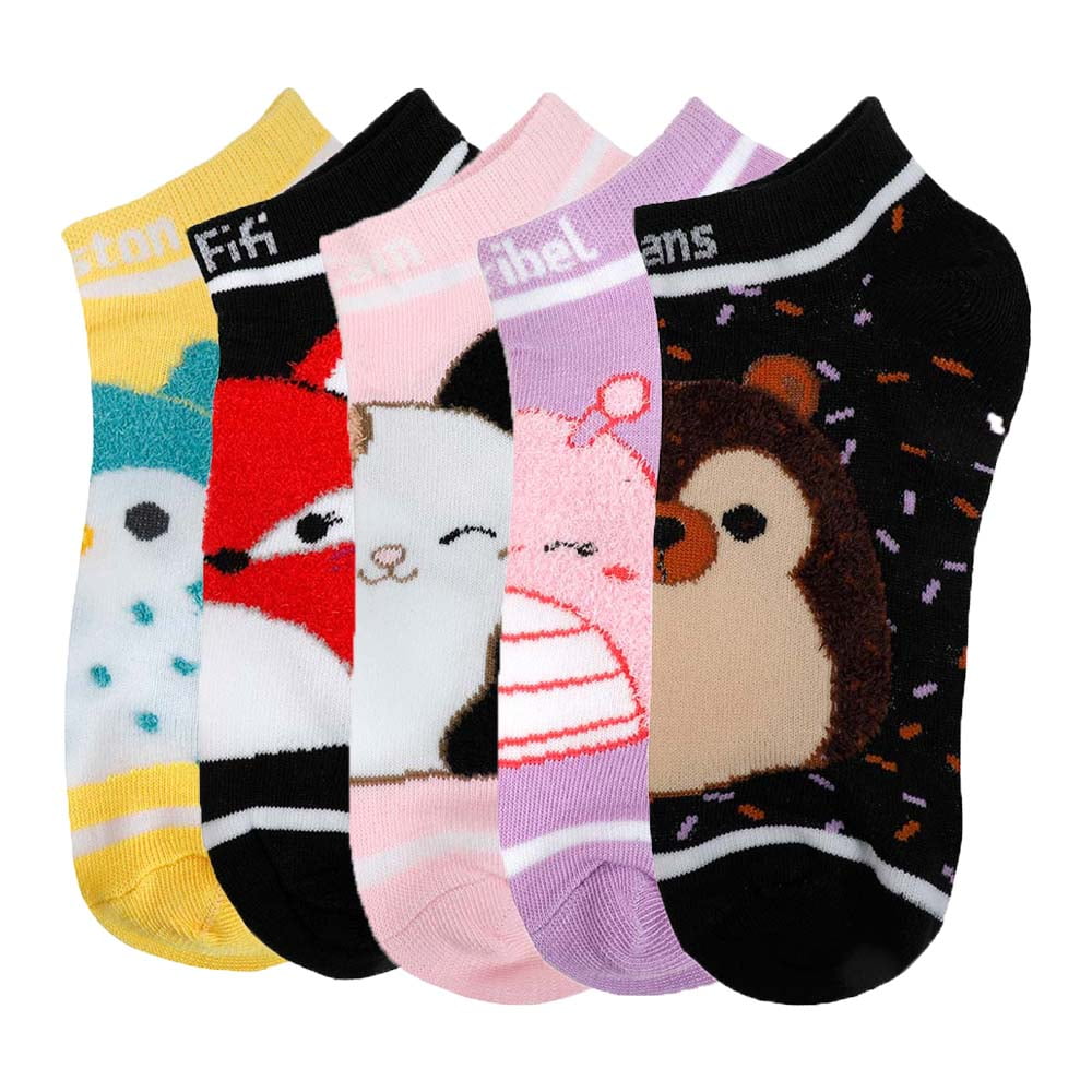 Squishmallows Fuzzy Characters 5-Pack Ankle Socks - Walmart.com