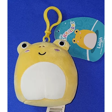 Squishmallows Garden Squad Leigh the Yellow Frog 3" Clip-on NWT Brown Spots