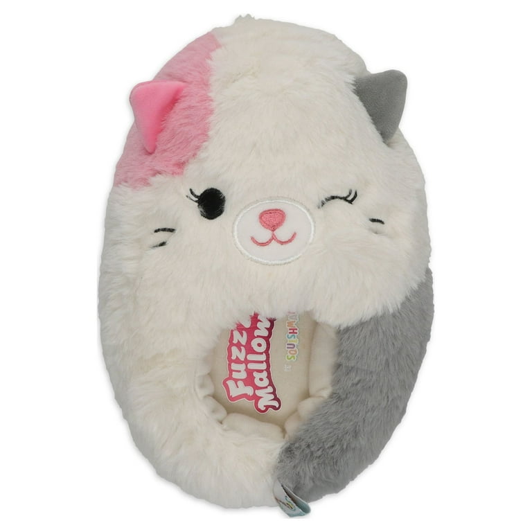 Squishmallow Cam Calico Cat KIDS SIZE 11/12 Plush Soft Slippers