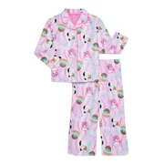 DR. SEUSS Squishmallows Girls Long-Sleeve Button-Front Top and Pants Pajama Set, 2-Piece, Sizes 4-16