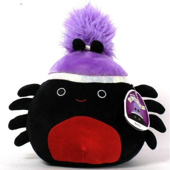 Squishmallows Halloween 5” Black Bella Spider Plush Toy Fluffy Hair