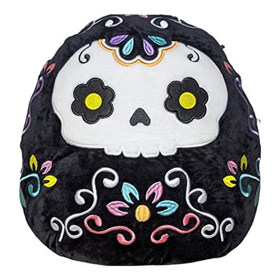 Squishmallows Halloween Delfina the Sugar Skull 4.5" Black with Bottom Teeth