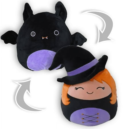 Squishmallows Halloween Flip-a-mallow 9" Witch and Bat 2in1 Plush Doll Super Soft