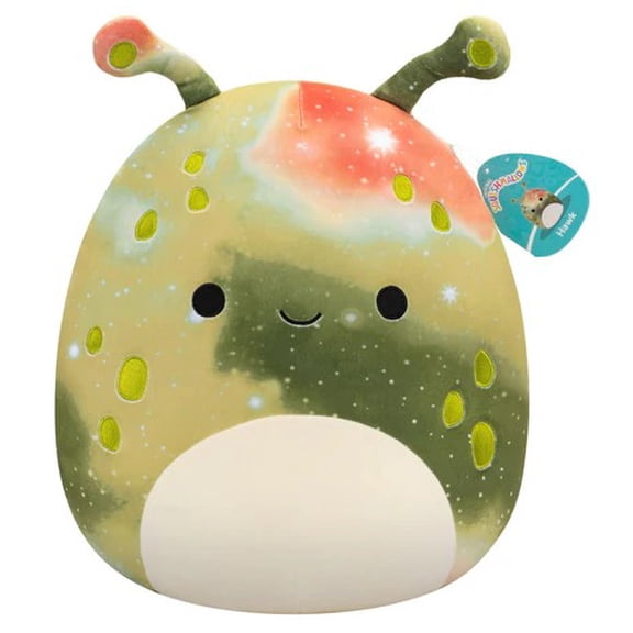 Squishmallows Hawk The Green Alien 14 Inch Collectible Soft & Squishy Food Stuffed - Add to Your Squad - Gift for Kids, Girls & Boys