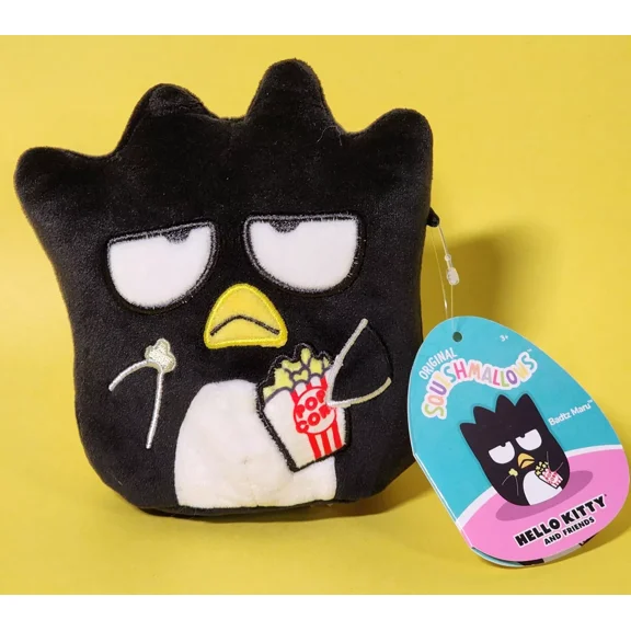 Squishmallows Hello Kitty Badtz-Maru Penguin Eating Popcorn 5" NWT