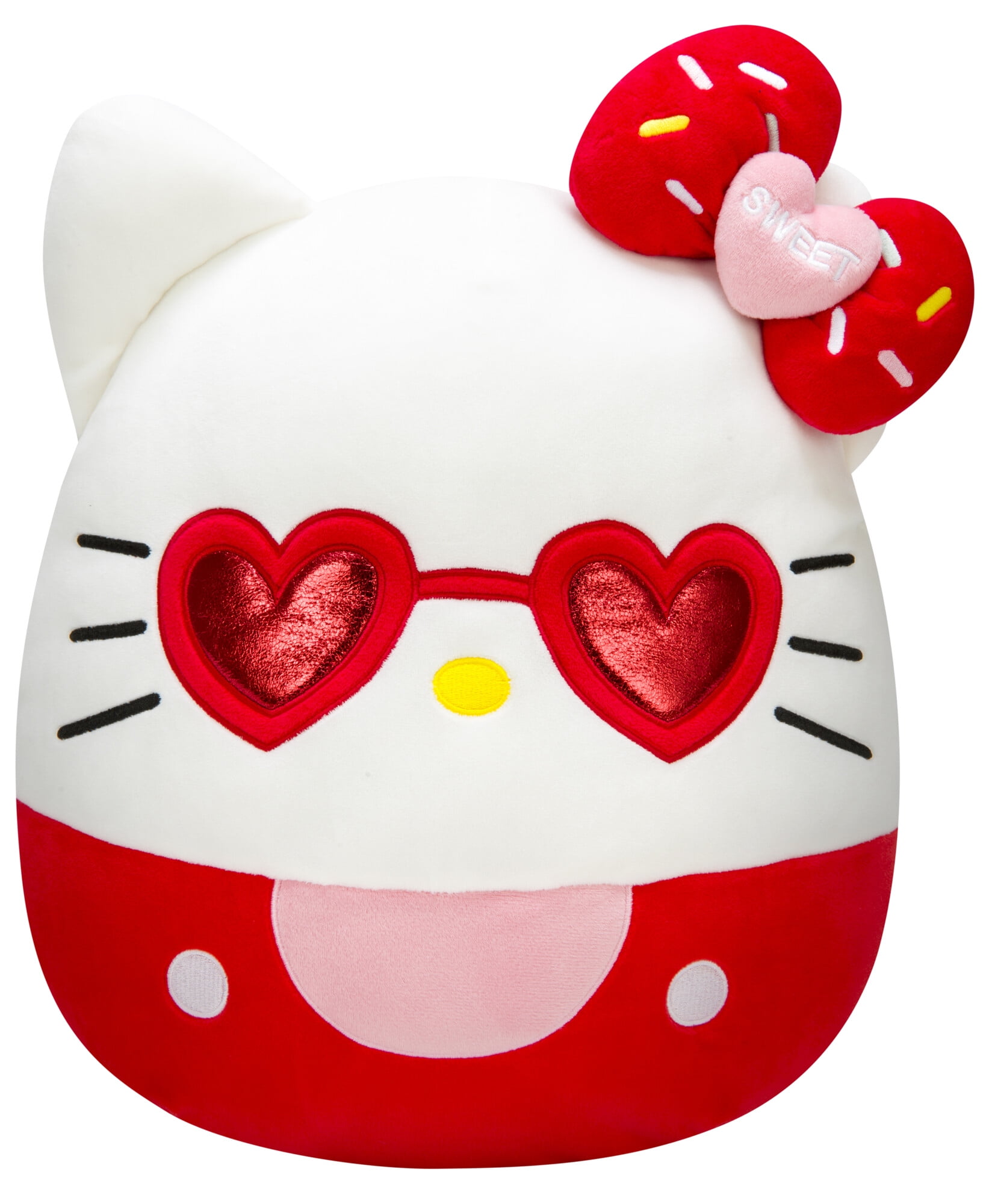 Squishmallows Hello Kitty with Glasses Large 14-Inch Plush - Sanrio Ultrasoft Stuffed Animal Large Plush Toy, Official Jazwares Plush - Gift for Kids, Girls & Boys