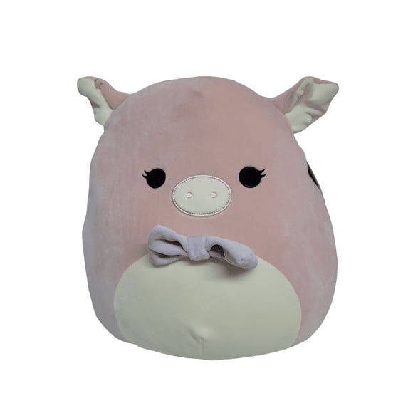 Squishmallows Official Kellytoys Plush 14 Inch Hettie the Pink Pig with Bowtie Ultimate Soft Plush Stuffed Toy