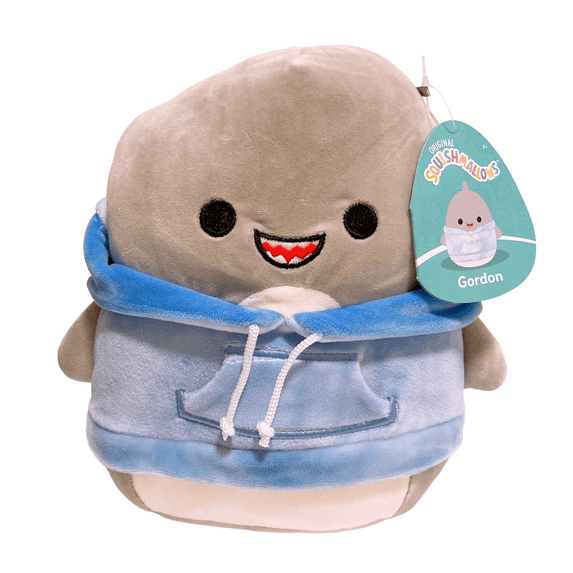 Squishmallows Hoodie Animal Squad 8" Gordon the Shark Plush Doll Super Soft