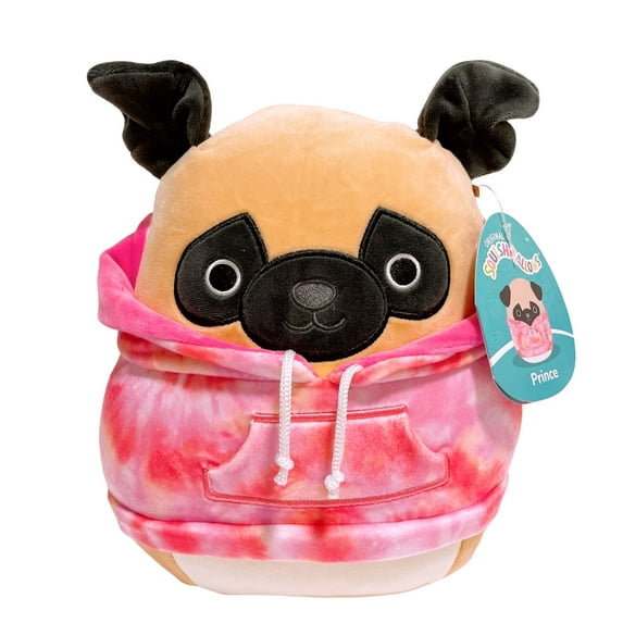 Squishmallows Hoodie Animal Squad 8" Prince the Pug Dog Plush Doll Super Soft