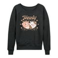 thumbnail image 1 of Squishmallows - Howdy Cows - Women's French Terry Long Sleeve Pullover, 1 of 4