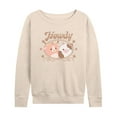 thumbnail image 1 of Squishmallows - Howdy Cows - Women's French Terry Long Sleeve Pullover, 1 of 4