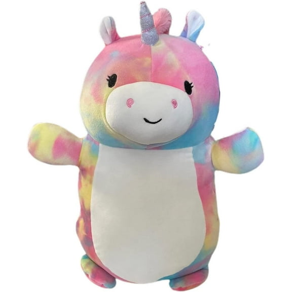 Squishmallows HugMees 14" Bevalee the Tie Dyed Unicorn Animal Plush Doll Toy