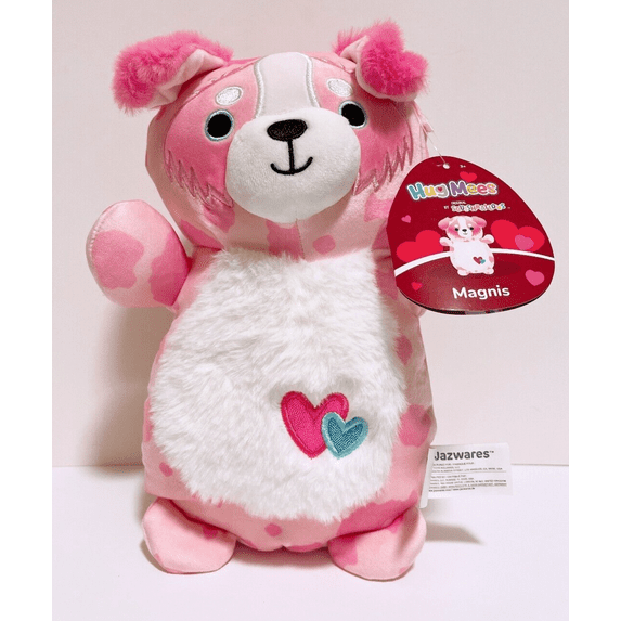 Squishmallows HugMees 2024 Valentine Squad 10" Magnis the Pink Dog Plush Doll