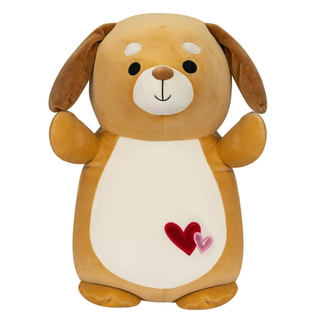 Squishmallows HugMees 26 inch Sam the Brown Dog with Hearts - Child's ...