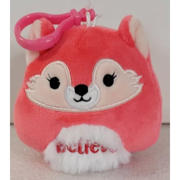 Squishmallows Inspiration Messages Believe Alizeh the Pink Fox 3" Clip-on Plush