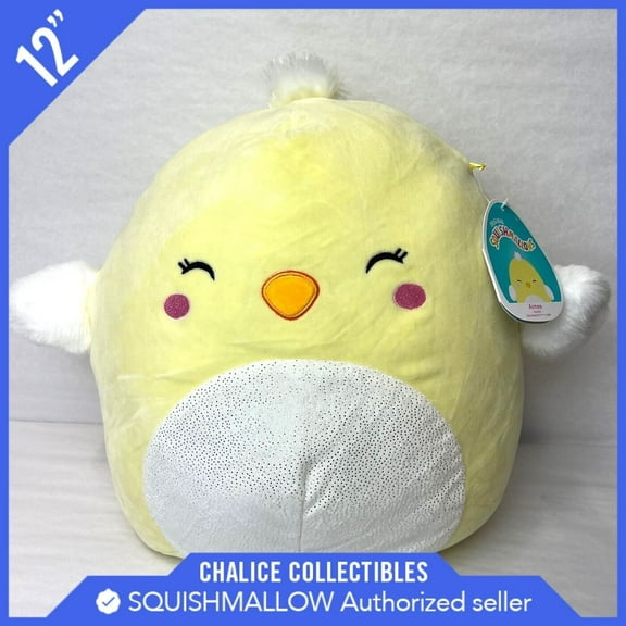 Squishmallows Kellytoy Easter Plush Aimee the Yellow Chick 12"